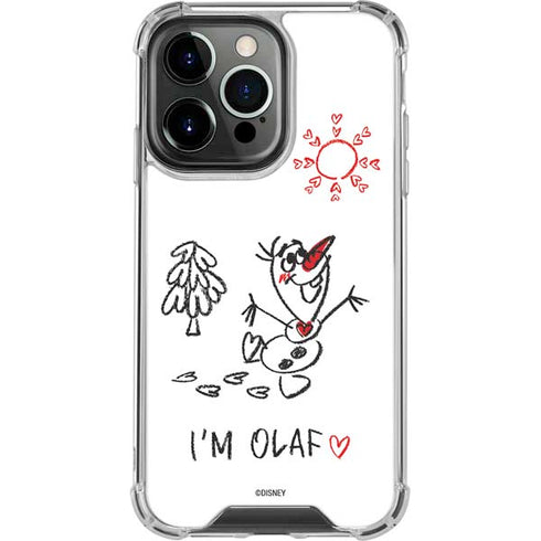 Disney Frozen I Am Olaf Art iPhone 14 Pro Clear Case